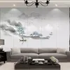 Wallpapers op maat 3d Po Muurschilderingen Chinese Artistieke Conceptie Eenvoudige Inkt Landschap El Woonkamer Tv Achtergrond Muurverf