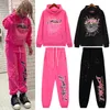 Young Thug Star Same Style Sp5der 5555555pink Hoodie Mens and Womens Pantal