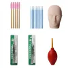 Falsk Eyel Extensi Training Kit Practice Model Head Eye Pads Pincezers Lim Ring Brush Grafting Eyel Tools Kit H65D#