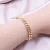 Bracciale rigido Braccialetti a catena geometrica color oro argento Braccialetti da donna in acciaio inossidabile regolabile Gioielli di moda Regalo di San Valentino