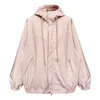 Kurtki damskie Superaen 2024 Pink Hooded Sprint Jacket Spring Casual Outdoor Oversize Hoy