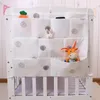 6050cm Bed Hanging Storage Bag Baby Cot Cotton Crib Organizer Toy Diaper Bottle Pocket for Bedding Set 240313