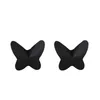 スタッドイヤリングER-00191オーストリアのクリスタルシルバーメッキ女性用の黒蝶のトレンド製品2024バレンタインデーギフト