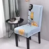 Cubiertas de silla Cubierta de impresión Stretch Spandex Elástico Soft Slipcover Funda de asiento para sala de estar Oficina Cocina Comedor Boda