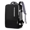 Backpack Unisex With Shoes Pocket Casual Bag Waterproof USB Charging Port Oxford Cloth Solid Color Business Trip Travel