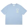 T-shirt Men Plus Plus Round T-Shirt بالإضافة إلى حجم الرقبة مطرزة ومطبوعة على الطراز القطبي الصيفي مع الشارع النقي القطن 5E3D
