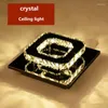 Ceiling Lights Nordic K9 Crystal Light LED Square Aisle For Corridor Entrance Fixtures