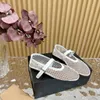 Ballet Summer Dance Brand vrouwelijke jurk mesh platte schoenen damesronde teen low top doudou flats catwalk crystal walk outdoor loafers mujer s