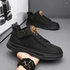 Casual Shoes Men's Breattable Wind Wind Sports Live Help Board Canvas Black Warrior A01