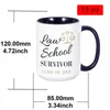 Tazze Tazza divertente Law School Survivor Class Of 2024 Laurea Caffè Tazza da tè per studenti laureati 15 once Acqua di casa Succo