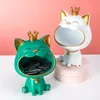 Nordic Light Luxury Harts Fortune Cat Decoration 18.5*16.5*27 cm vardagsrum Entrényckel Krecis Kreativ heminredning 240309