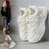 Casual Schoenen Witte Dames Vrije tijd Pomp Platform Sport Sandalen Platte Dames Zomer Mesh Ademende Sneakers Schoenen