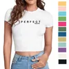 2023 été personnalisé femmes T-shirts à manches courtes col rond 100% coton basique t-shirt blanc uni haut court t-shirt pour les femmes