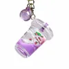 para crianças pêssego lip gloss Tea Cup Lip Gloss Charme Keychain Chain Hey Lip Oil Hidratante bálsamo Batom Cosméticos O4ZV #