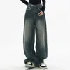 Frauen Jeans Frauen Jean Overalls Baggy Hosen Hohe Taille E Mädchen Stil Streetwear Mode Vintage Denim Lose Ropa De Mujer