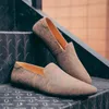 Casual skor Storlek 44 män mode äkta läder loafers mockasins glid på mäns lägenheter manliga körning