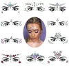 3D Glitter Diamd Maquillage Visage Rhineste Tatouages ​​temporaires Visage Bijoux Yeux Stage Party Maquillage Cristal Front Tatouage Autocollant 73b6 #