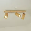 Plafoniere Semplice Faretto in legno Lampada da soggiorno TV Sfondo da parete Negozio di abbigliamento a LED Illuminazione Sala da pranzo Lustre Luci della ribalta