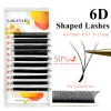 Wimpern Lakanaku 6d W Form False W Eyelashes Extensions 6d Vorgefertigte Lautstärke Fans 6 Tabletts Cilios 6d W Form Wimpern natürliche Make -up -Lüfter