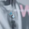 Colliers de luxe bijoux pour femmes collier papillon bleu concepteur femmes collier bracelet boucle d'oreille cadeaux de fête pour dame