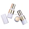 Lippenstift Buis Wit Goud Lege 12.1mm Hoge Kwaliteit Luxe Cosmetische Verpakking Vullen Fles Ronde Magnetische Lippenbalsem Ctainers G2Y1 #
