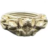 Dekorativa figurer groda retro miao silver universal ring för män och kvinnor