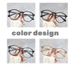 Lunettes de soleil à la mode pour femmes, lunettes de myopie à lumière bleue, unisexe, monture ronde de luxe, lunettes transparentes moins dioptrie, lunettes de vue proche