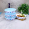 20pcs chińskie niebieskie i białe porcelanowe pojemniki na żywność z pokrywkami, na wynos, sałatkę, lunch, przygotowanie posiłków, sejf mikrofalowy, bez BPA, bez układu