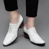 Schuhe 2023 Neue Männer formale Schuhe High Heels Oxfords Herbst Spring Mocassins Männliche rote Höhe erhöhen Kleidungsbootschuhe Gommino