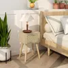 LAATOOREE Bedside 2-piece Set, Bohemian Coffee Table with Solid Wood Legs, Suitable for Bedrooms and Living Rooms