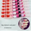 Faux ongles pour enfants, petits patchs courts pour ongles, fournitures de manucure détachables