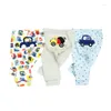 Broek Kiddiezoom 3 stks/partij Mode Cartoon Katoenen Baby Jongen Meisje Broek Zacht