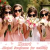 100-10Pcs Wedding Heart Shaped Sunglasses Bachelorette Party Favor Sunglasses Vintage Cat Eye Glasses for Guest Gift Party 240323