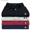 Polos maschile maschile 100% cotone autunno a maniche lunghe polo ricamo di marca casual marca polos