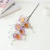 Flores decorativas 60 cm Azaleas simuladas Decoración floral Mariposa rosa Flor falsa que no se decolora Realista Hecho a mano Artificial El