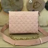 Wholesale 2023 Embossed Leather Chain Crossbody Bag Coussin Shoulder Bags 57790 Three Fold Design W Adjustable Strap Messange Purse Wallet Top Quality 999