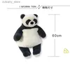 Fyllda plyschdjur 60 cm kawaii Big Panda Plush Toys Pillow Decoration Home Largetiger Soft Cushioh Verkligen Doll Giant Bear Animal Stuffed Pillow Hug L240320