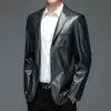 Spring and Autumn Haining Genuine Leather Jacket for Mens Suit Sheep Slim Fit Short