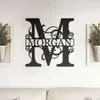 1pc Personalized Split Letter Sign Plaque Custom Last Metal Family Name Christmas Gift, Front Door Sign, Home Garden Decor