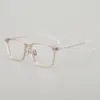 Óculos de sol quadros óculos de leitura masculino m85 japão marca quadrado titânio masculino feminino tendência óptica oculos de grau feminino
