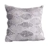 Подушка роскошной серии, серебряный декоративный блестящий флип-чехол S для дивана, дивана, спальни, домашний декор для вечеринки