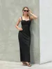 Casual Dresses Women Y2k Floral Lace Maxi Dress Spaghetti Strap Low Cut See Through Long Backless Slit Evening Beach