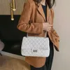 Designer de moda de luxo sacos de ombro Coreia do Sul 2024 Novo Lingge bordado pequeno quadrado saco único ombro crossbody bloqueio fivela bolsa feminina