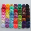 Acessórios de cabelo 10pcs 2,5 polegadas flores de chiffon para meninas nascidas bebê headband vestido roupas costura decorações