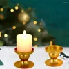 Candle Holders Creative Retro Round Metal Europe Style Display Base Candlestick For Wedding Party Dinner Table Ornaments