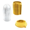 Bouteilles de rangement 100 pièces boîte à gâteaux jetable lune neige Mei Niang cuisson Blister fournitures de cuisine organisateur Gadget outils