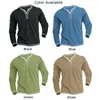 MENS V-NECK Autumn Winter Long Sleeve Blue T Shirts Men Office Löst Fit Basic Tee Plain Solid Stretch Men T-shirt 240311