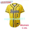 2023-2024 Novo costume banana jerseys baseball jersey qualquer nome qualquer número personalizado homens jovens mulheres jerseys