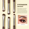 jup Augen-Make-up-Pinsel-Set, Profial, 15-teilig, Lidschattenpinsel, vegan, Ccealer, Augenbrauen-Liner-Mischpinsel, Braun, T499 78t3#