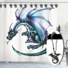 Haki w kształcie 12PC, dekoracyjne domowe latające skrzydło smoka średniowieczne fantastyczne bajki mityczne mityczne bestię rdzawe rdzeniowe haczyk do zasłony prysznicowej, akcesoria łazienkowe